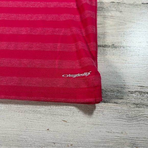 Oakley Men’s Pebble Beach Golf Links Pink Striped Polo Shirt Size 2XL - Picture 5 of 8